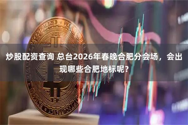 炒股配资查询 总台2026年春晚合肥分会场，会出现哪些合肥地标呢？